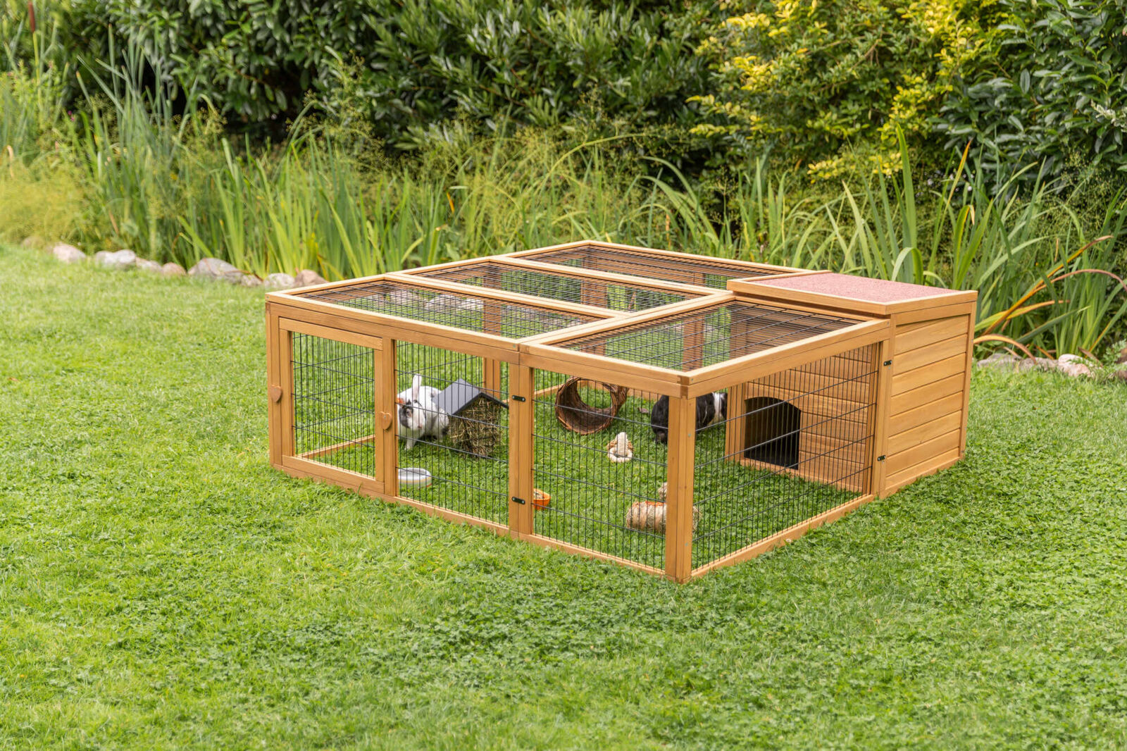 Väliaedik kattega, 150x53x150 cm, tumepruun