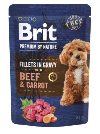 Brit Premium Beef & Carrot in Gravy märgtoit koertele 85g