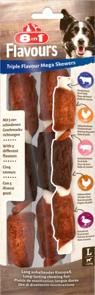 Koera maius 8in1 Triple Flavour Mega Šašlõkid 160g
