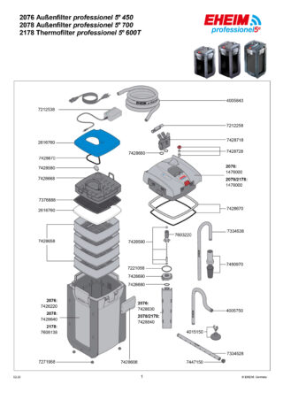 Akvaariumi välisfilter Eheim professionel 5e 800