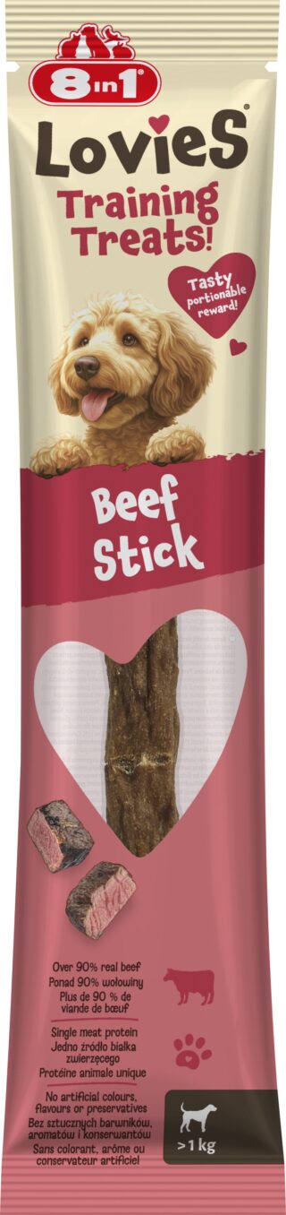 Koera maius 8in1 Lovies Training Treats Beef Stick 15g