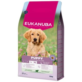 EUKANUBA Puppy lambaliha ja riisiga suurtele koertele 12 kg