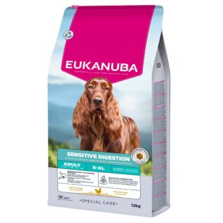 EUKANUBA Adult kanalihaga tundliku seedimisega koertele 12 kg