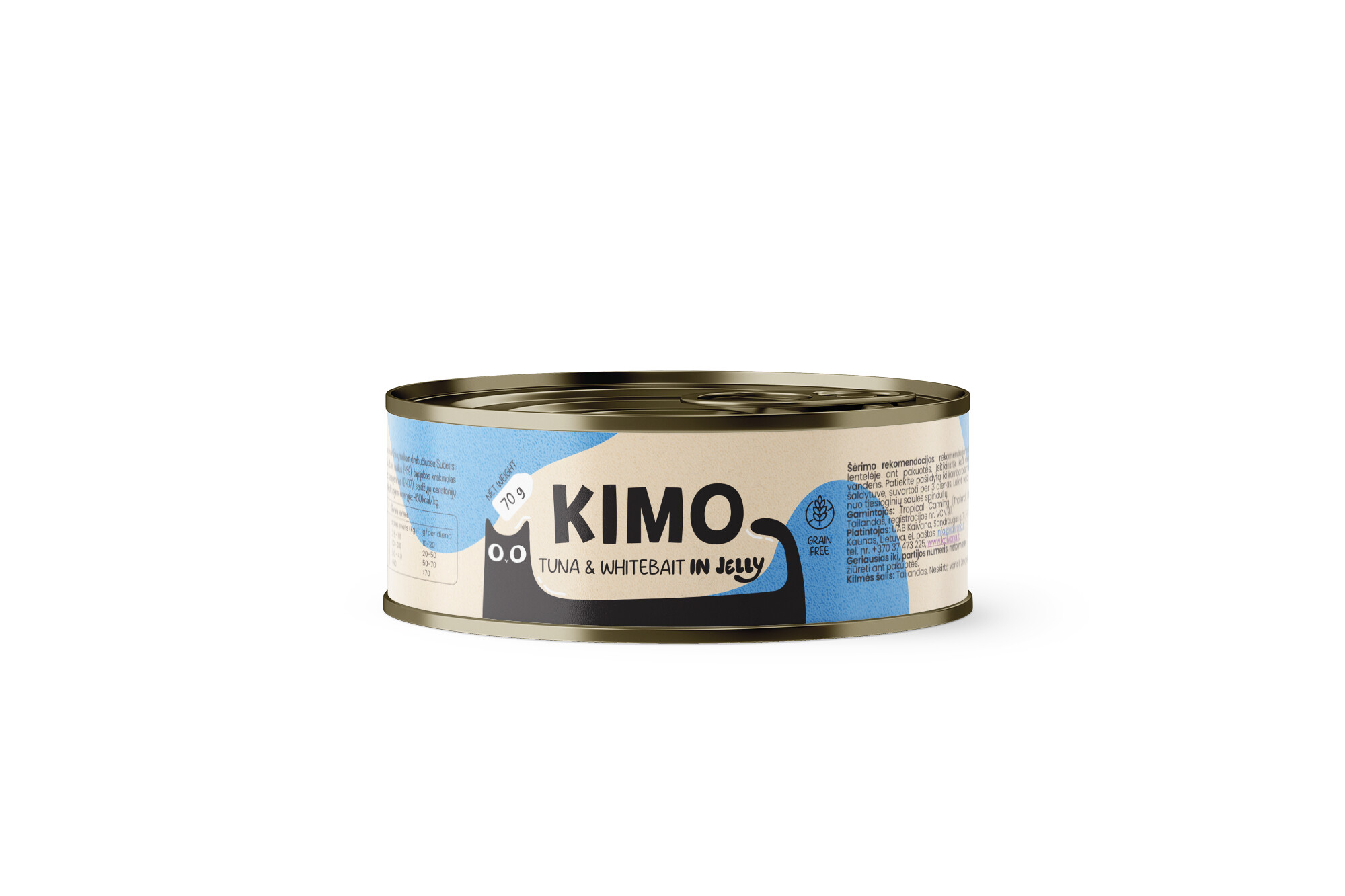 Kimo Tuna & Whitebait in Jelly konserv kassidele 70g