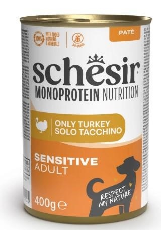 Schesir Monoprotein Turkey kalkunilihaga 400g märg toit koertele