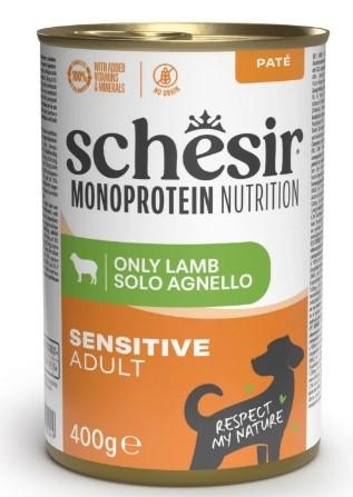 Schesir Monoprotein Sensitive lambalihaga 400g märg toit koertele
