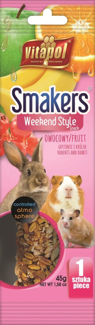 Maius närilistele ja küülikutele SMAKERS Weekend Style puuviljad 1tk 45g