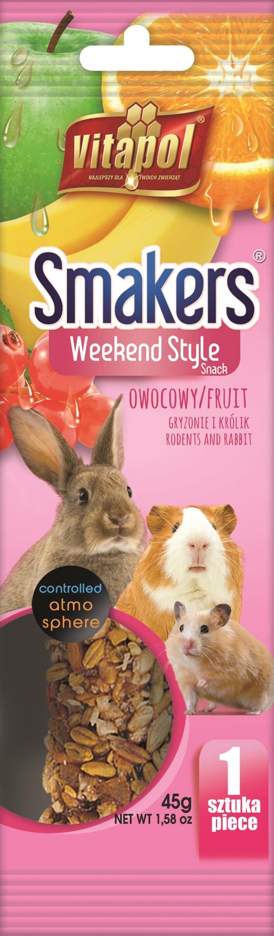 Maius närilistele ja küülikutele SMAKERS Weekend Style puuviljad 1tk 45g