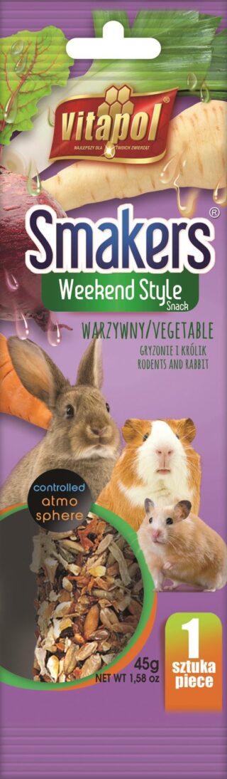 Maius närilistele ja küülikutele SMAKERS Weekend Style köögiviljad 1tk 45g