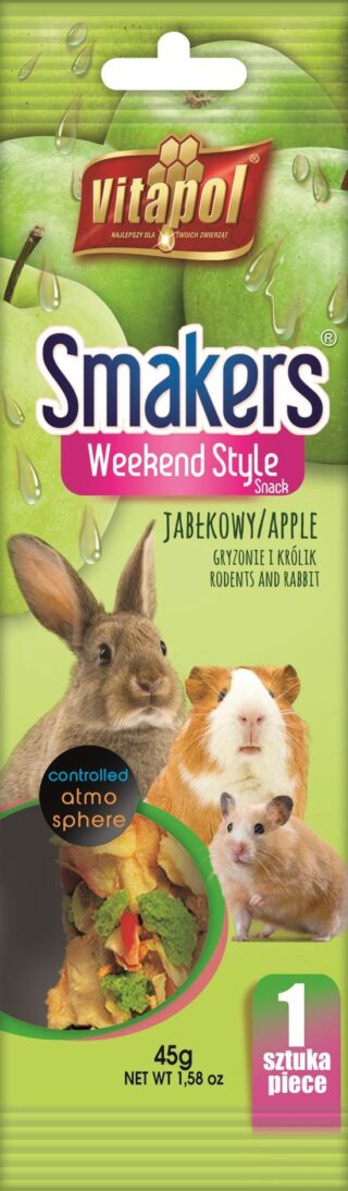 Maius närilistele ja küülikutele SMAKERS Weekend Style õun 1tk 45g
