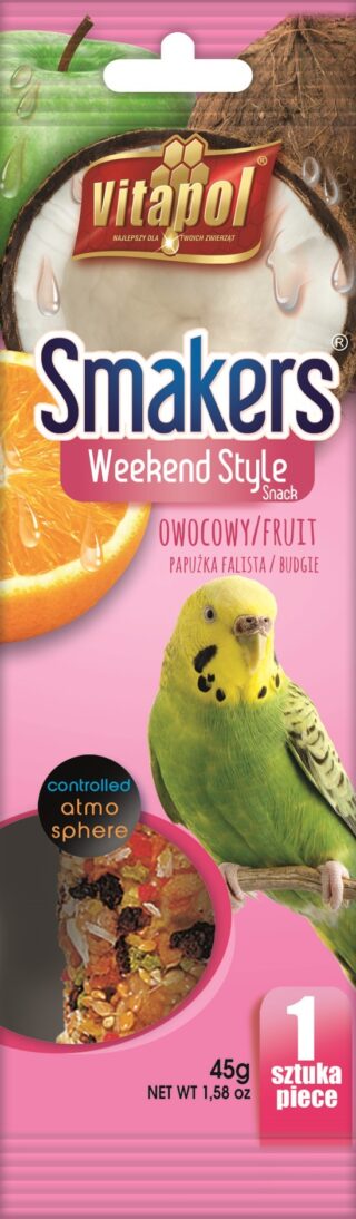 Maius viirpapagoidele SMAKERS Weekend Style puuviljad 1tk 45g