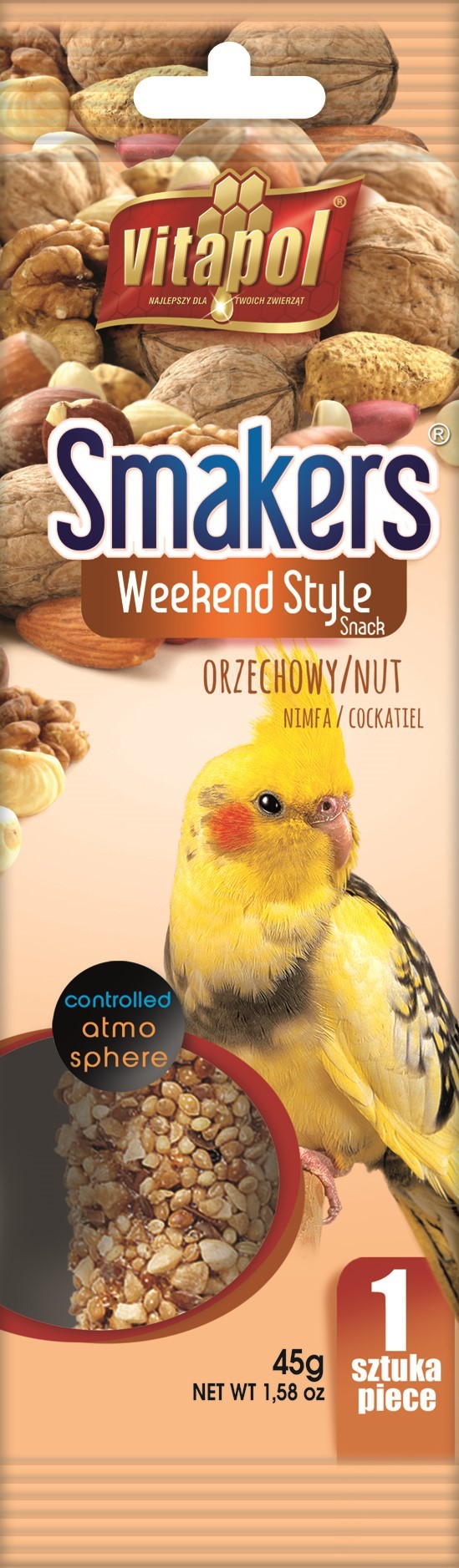 Maius nümfkakaduudele SMAKERS Weekend Style pähkli 1tk 45g