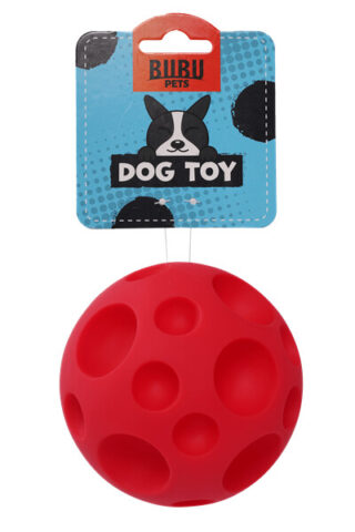 Bubu Pets vinüülist punane maiusepall koertele 12cm