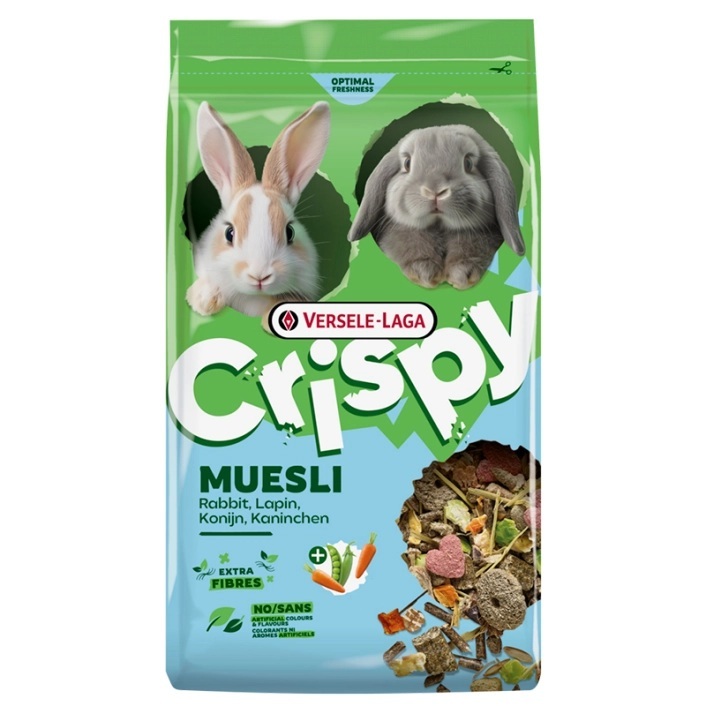 Täissööt Crispy Muesli - Rabbits, (kääbus) küülikutele 850g