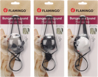 Flamingo ukse külge riputatav heliga mänguhiir kassidele mix
