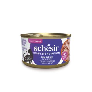 Schesir Complete Nutrition tuunikala ja veiselihaga puljongis 85g kassikonserv